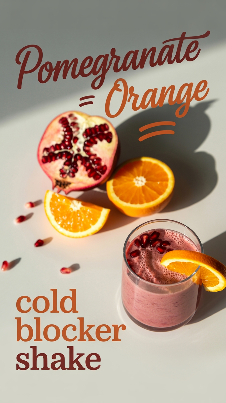 pomegranate orange cold shake