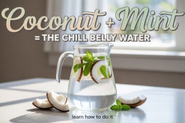 refreshing coconut mint beverage