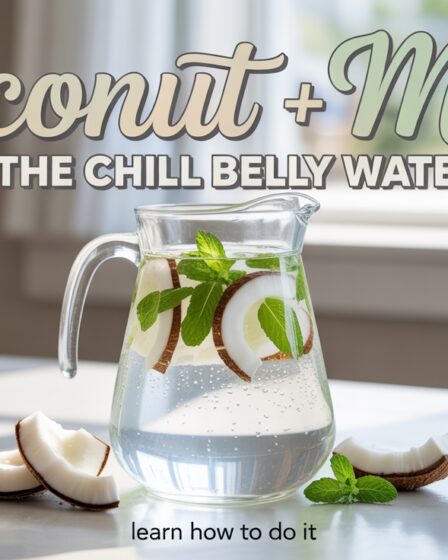 refreshing coconut mint beverage