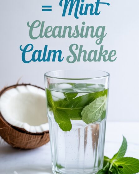 refreshing coconut mint shake