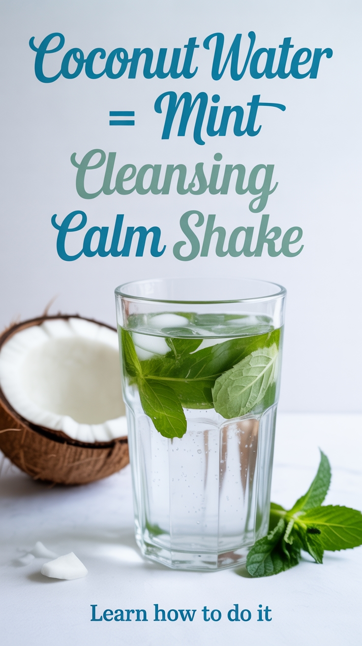 refreshing coconut mint shake