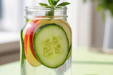 refreshing cucumber apple infusion