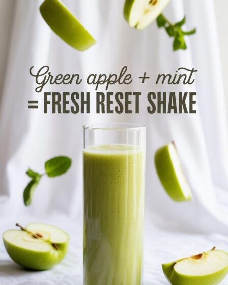 refreshing green mint shake