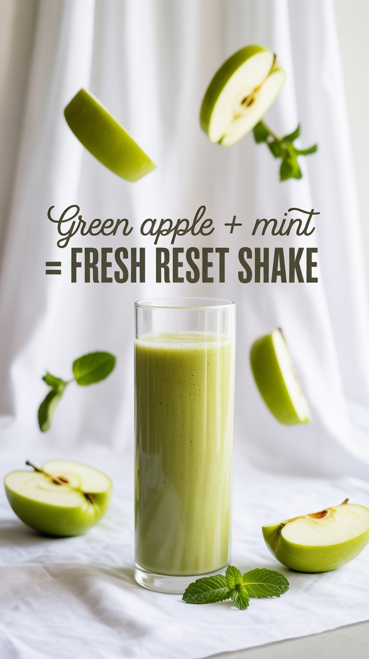 refreshing green mint shake