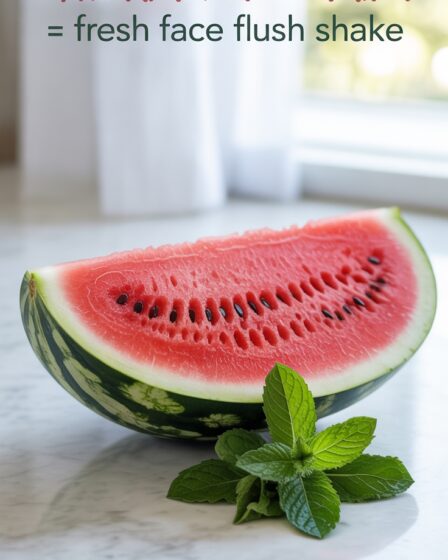 refreshing mint watermelon shake