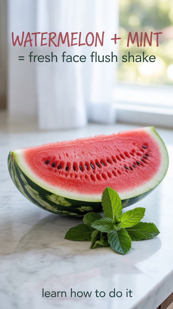 refreshing mint watermelon shake