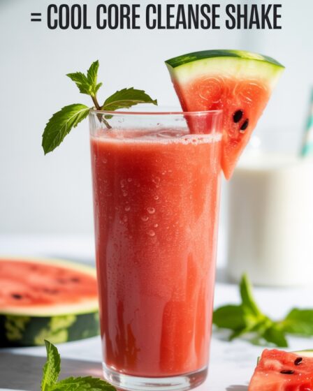 refreshing mint watermelon shake