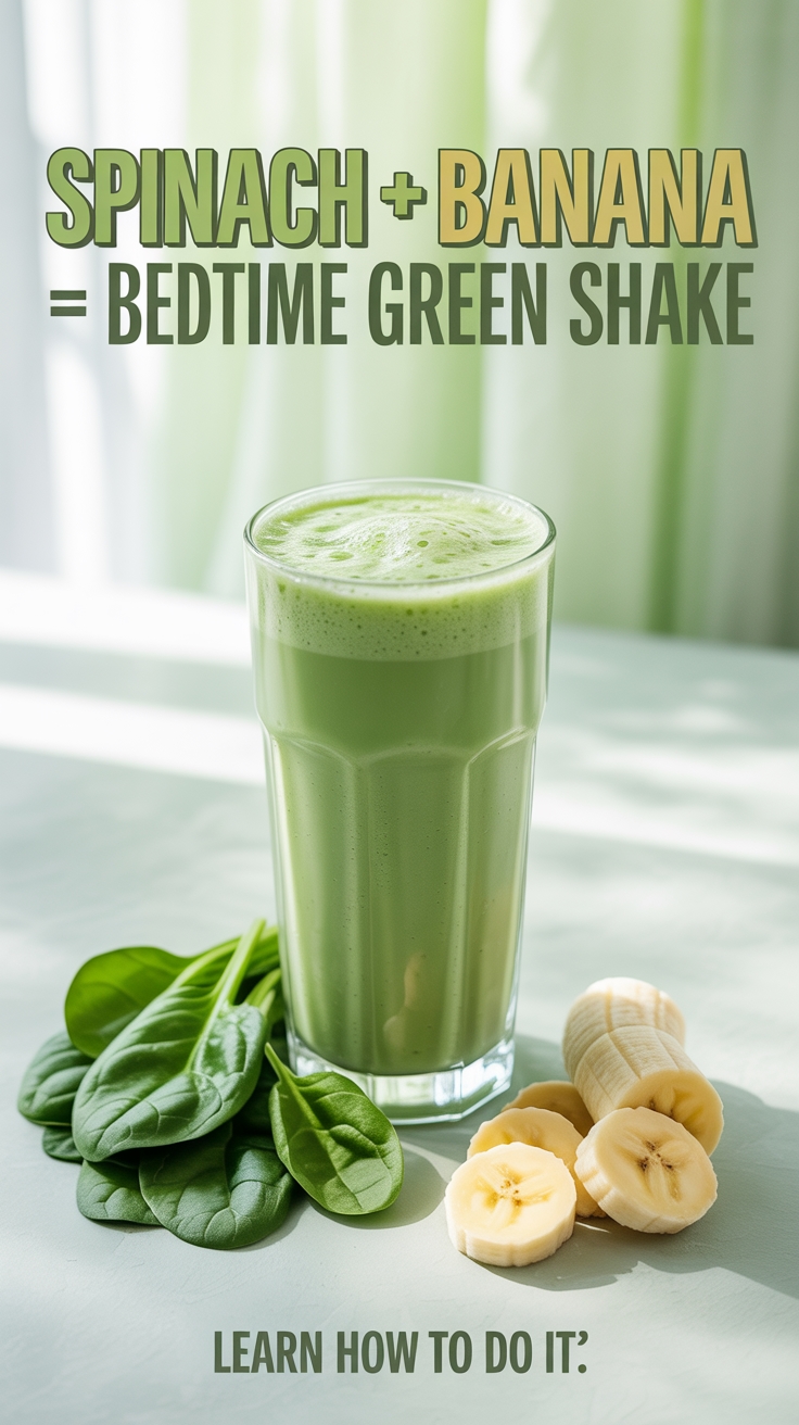 spinach banana bedtime shake