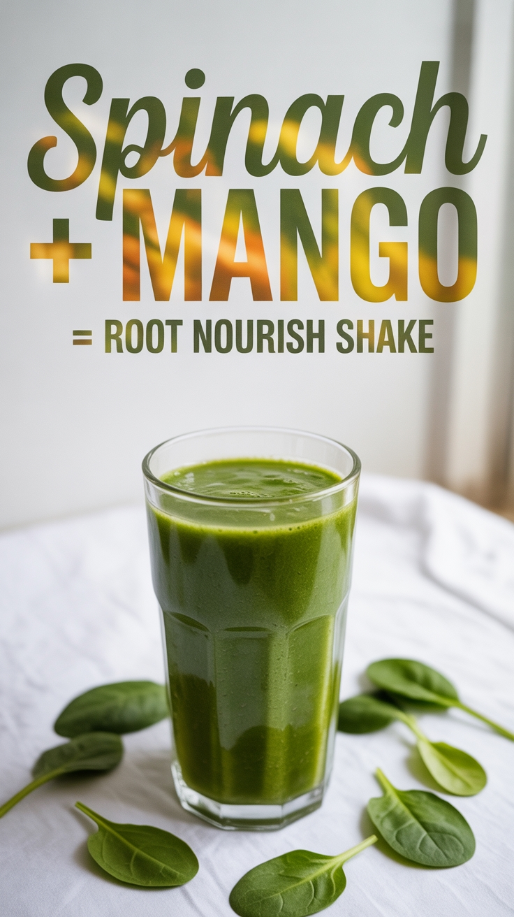 spinach mango nourishing shake