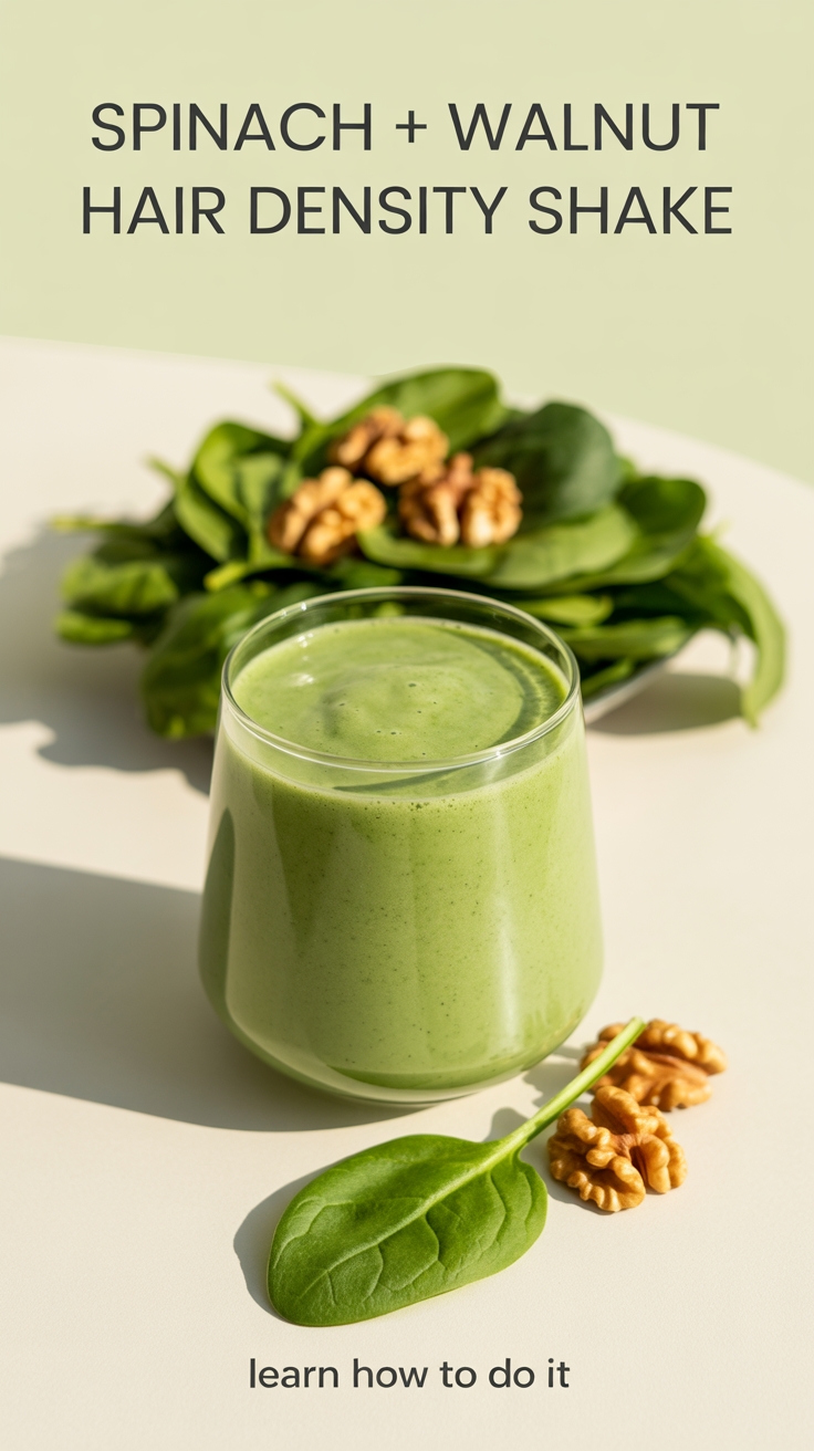spinach walnut hair shake