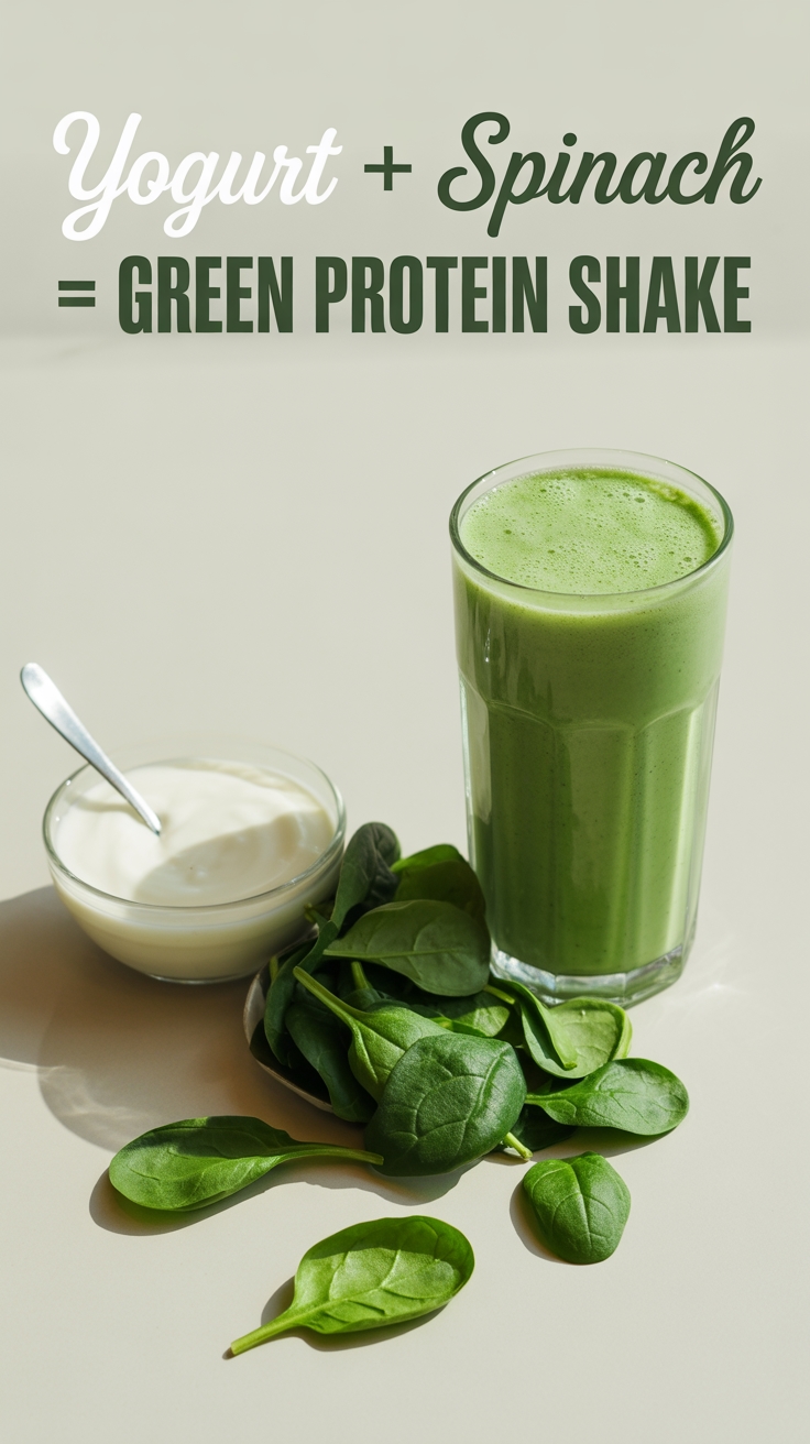 spinach yogurt protein shake