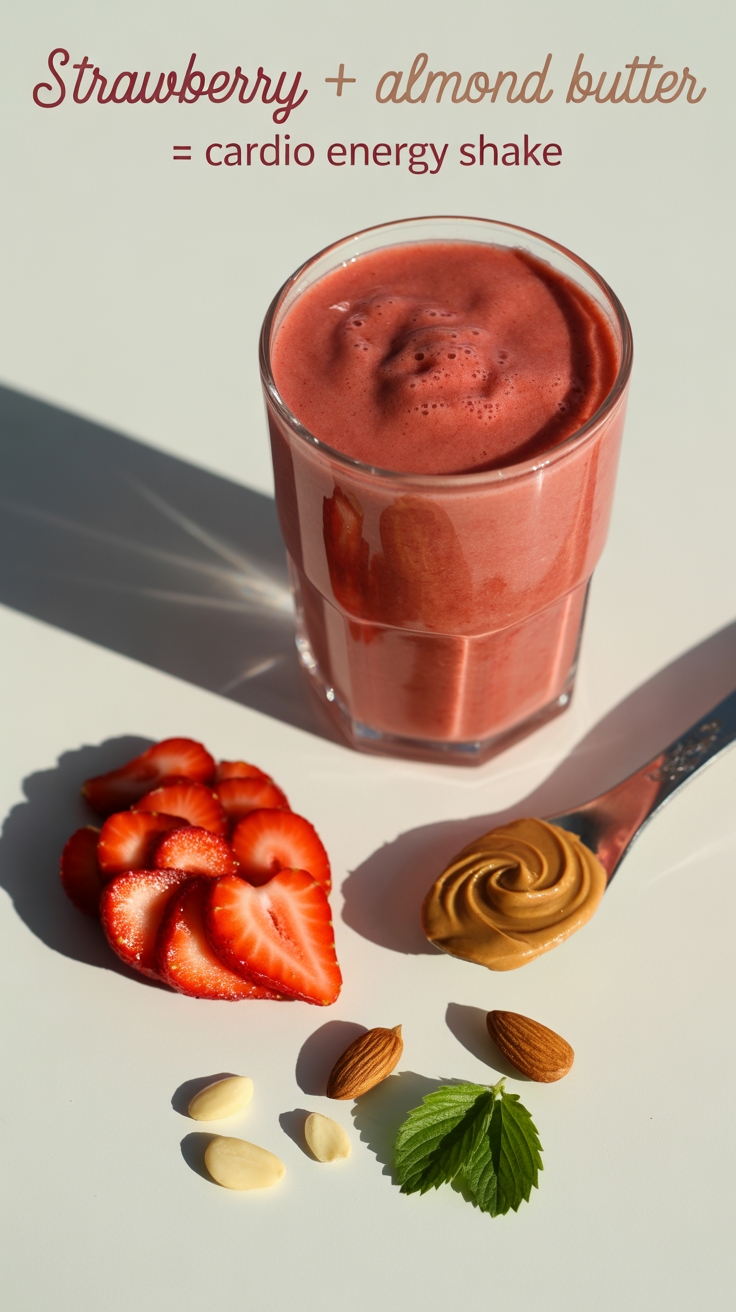 strawberry almond butter shake