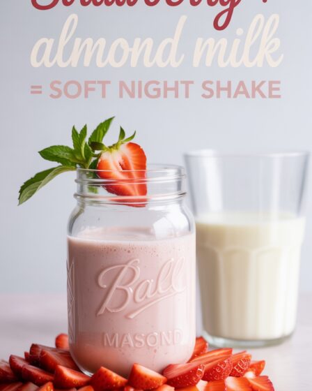 strawberry almond milk shake