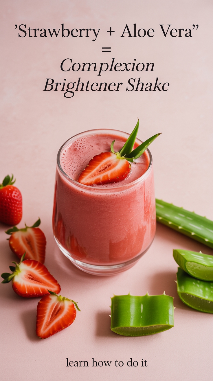 strawberry aloe brightening shake