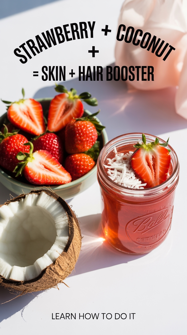 strawberry coconut skin hair