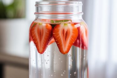 strawberry coconut skin shake