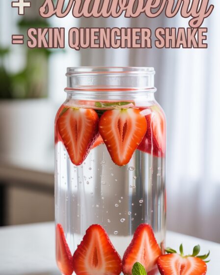 strawberry coconut skin shake