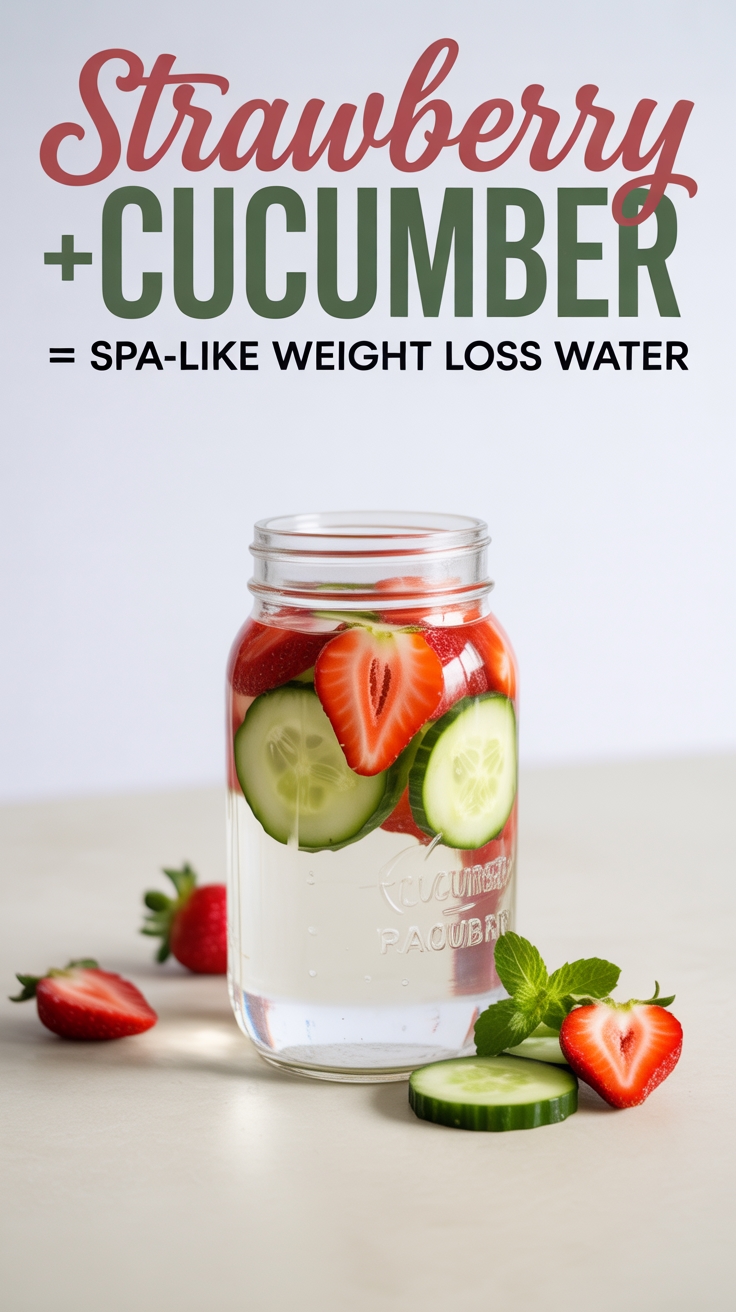 strawberry cucumber detox water