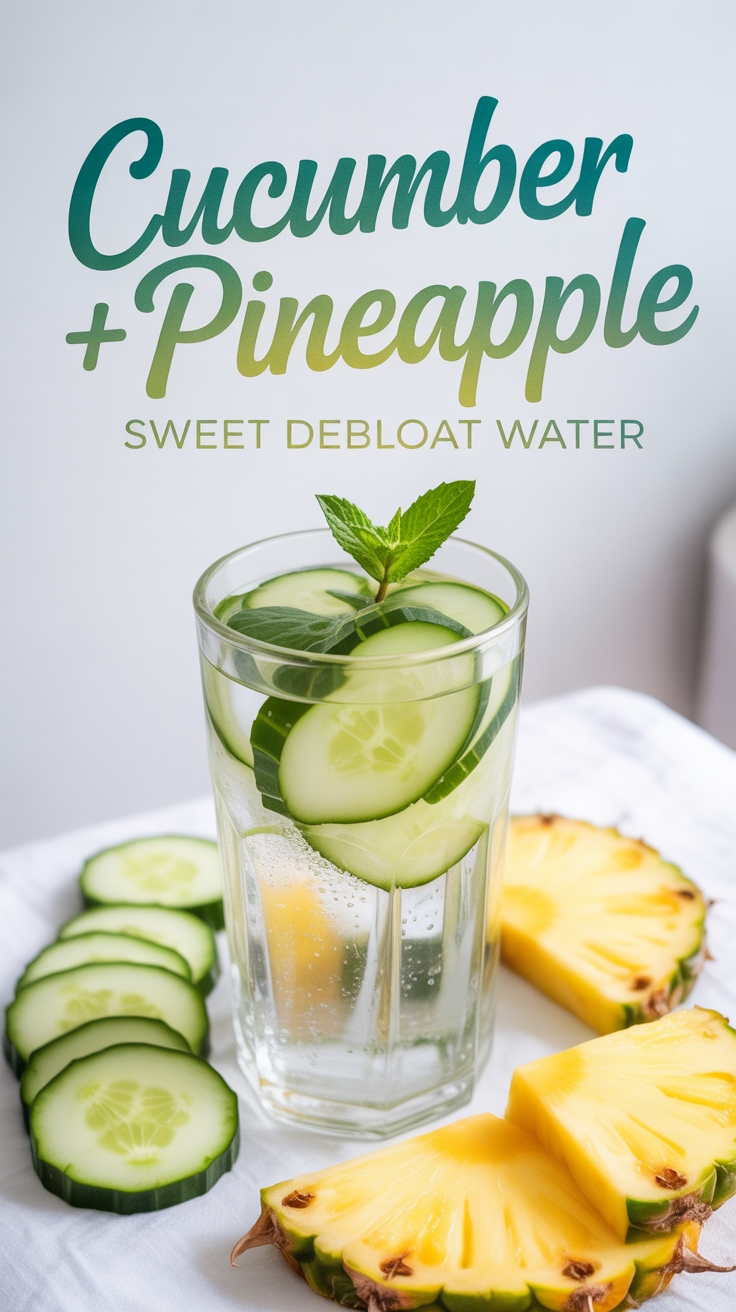 sweet pineapple cucumber water