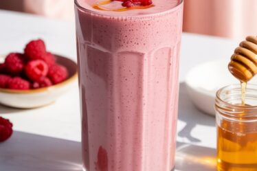 sweet raspberry honey shake