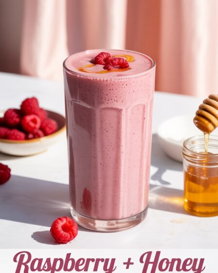 sweet raspberry honey shake