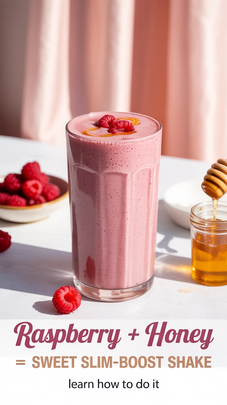sweet raspberry honey shake