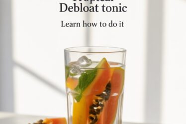 tropical papaya mint drink
