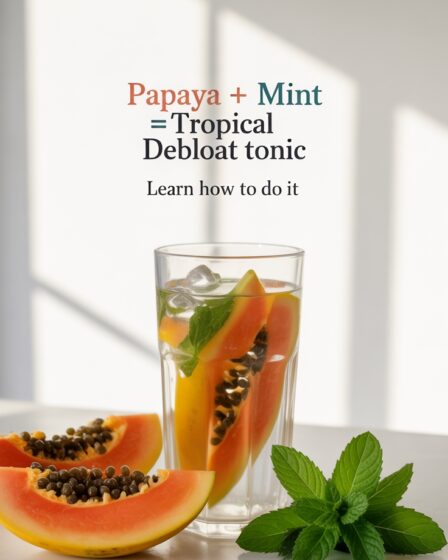 tropical papaya mint drink