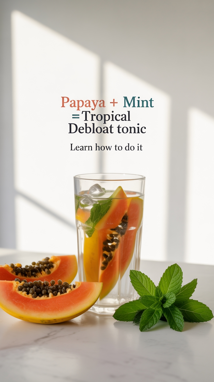 tropical papaya mint drink