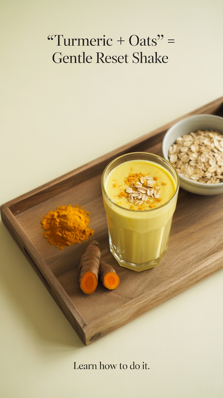 turmeric and oats shake