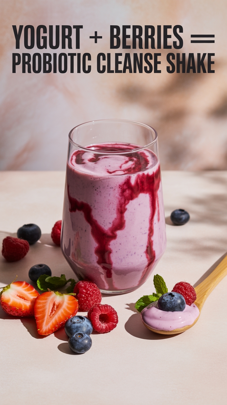yogurt berry cleanse shake